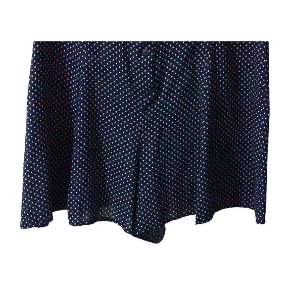 Vintage Sostanza Romper Size M Rayon Polka Dot Print 90s Shorts Jumper Button Fr - Picture 4 of 7